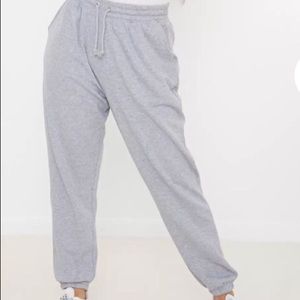 Grey Missguided oversized fleece joggers-Size 16
